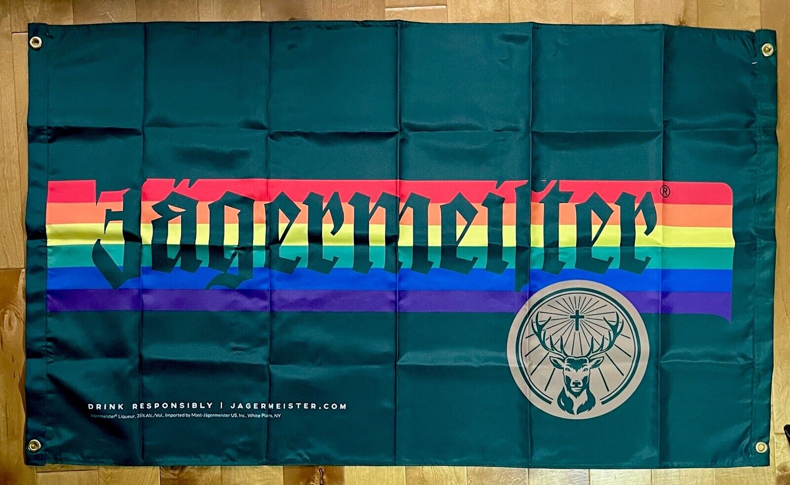 Jagermeister Rainbow Gay Pride 3x5 ft Banner Flag LGBTQIA Bar
