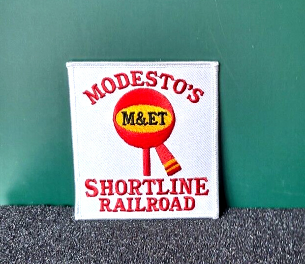 M&ET  Modesto & Empire Traction Shortline Railroad  Sew on Patch 3.25 x 3.5 inch