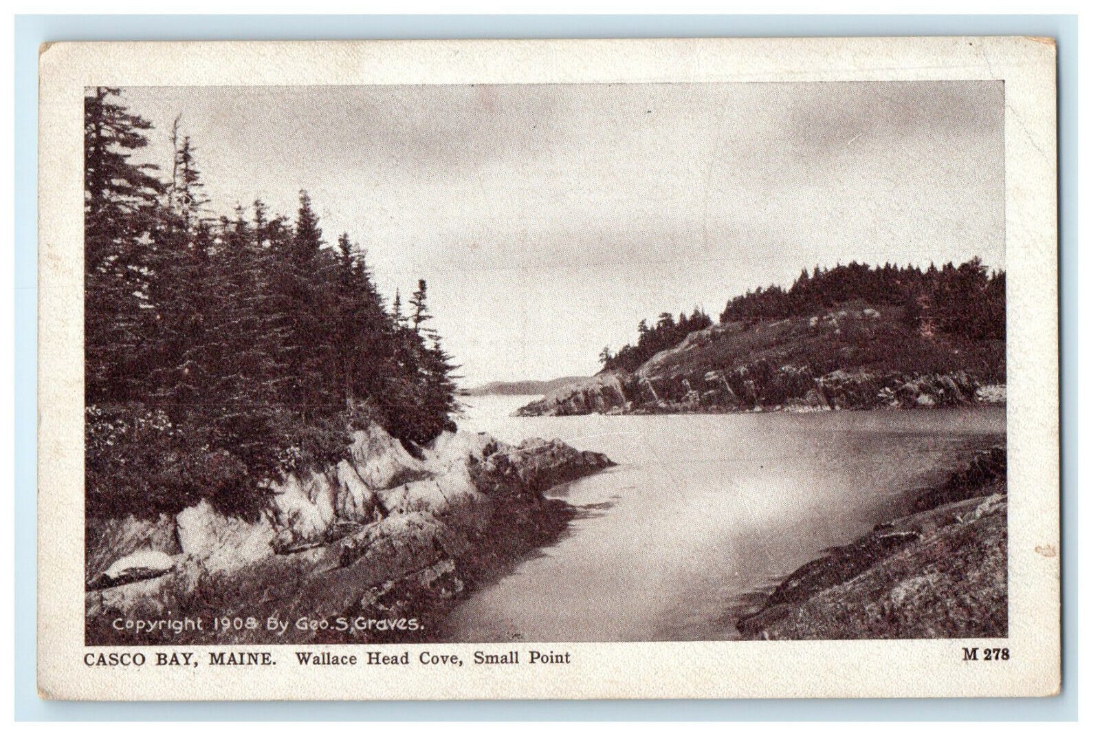 c1910s Wallace Head Cove, Small Point Casco Bay Maine ME Unposted Postcard