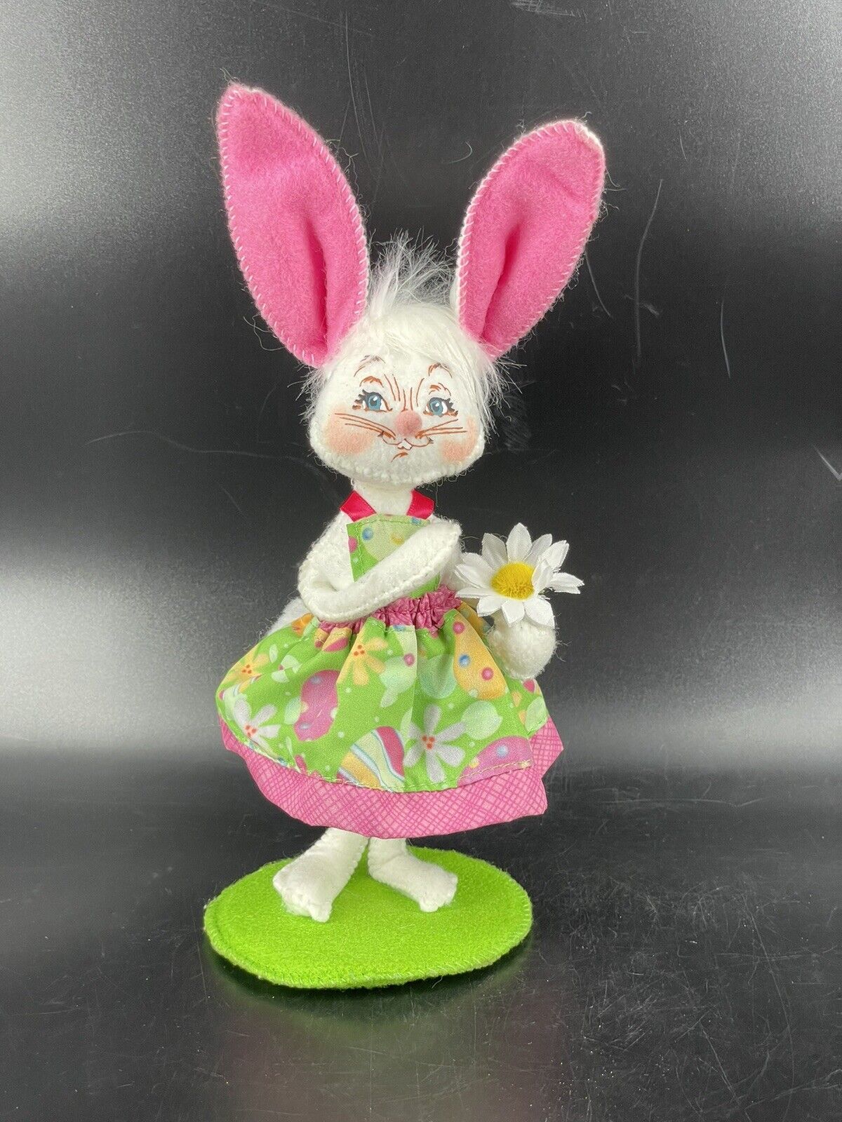 Annalee Easter Spring Bunny With Egg Dress Flower Daisy 2017