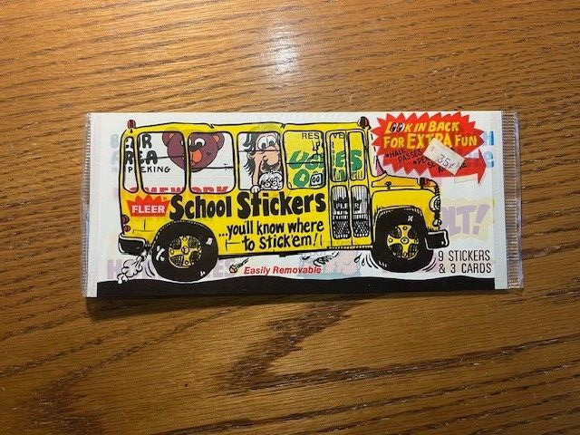 VINTAGE 1985 Fleer School Stickers and Cards Sealed Pack