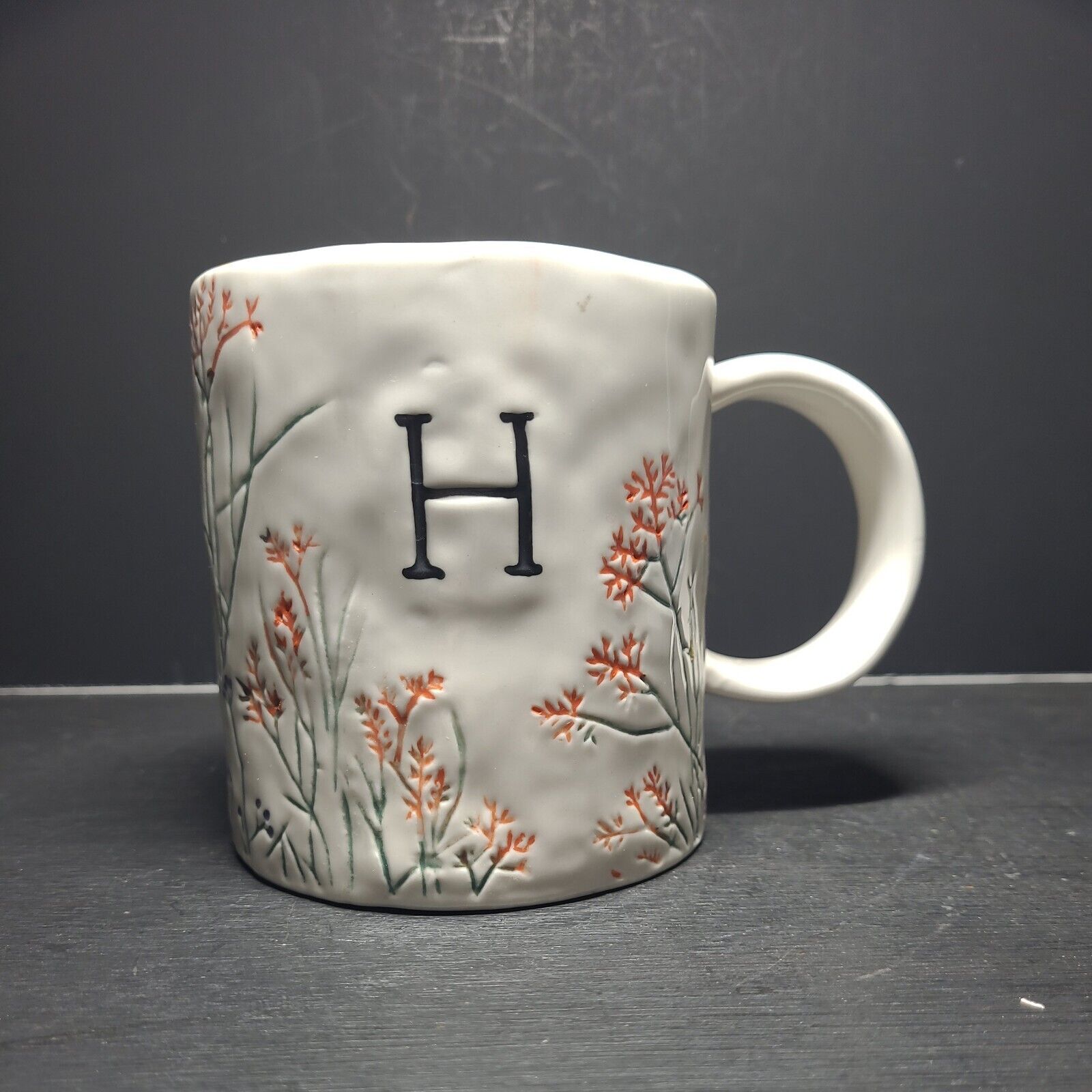 Anthropologie Botanical  H  Mug