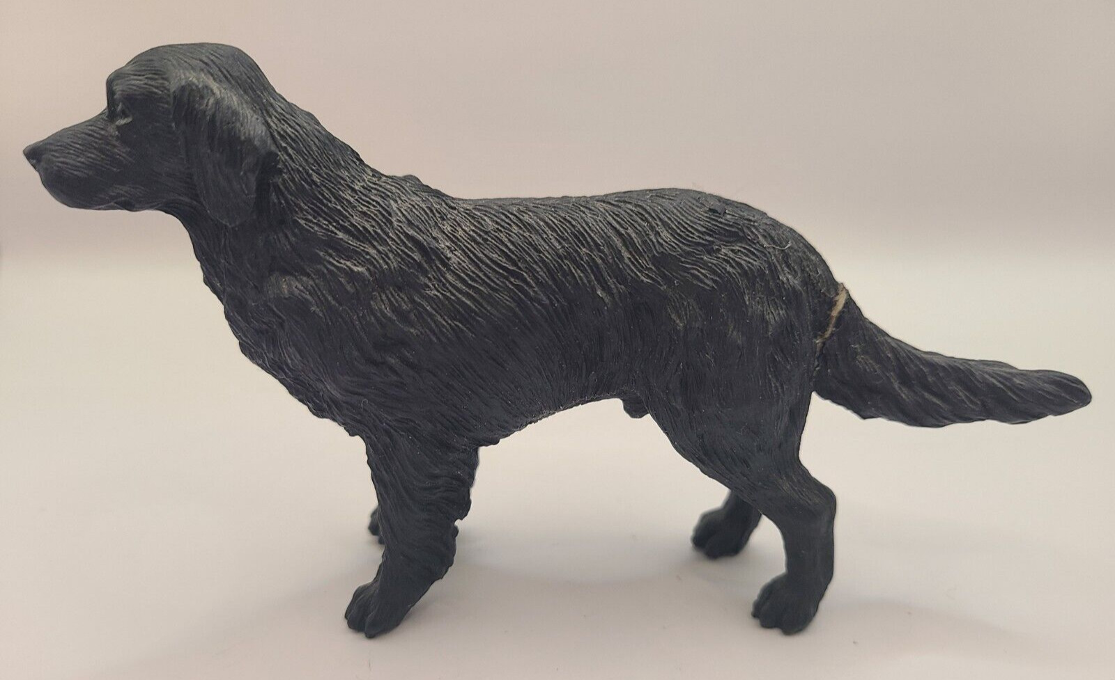 Flat Coated Retriever Figurine Hand Painted Collectible Cast Resin Statue Figure