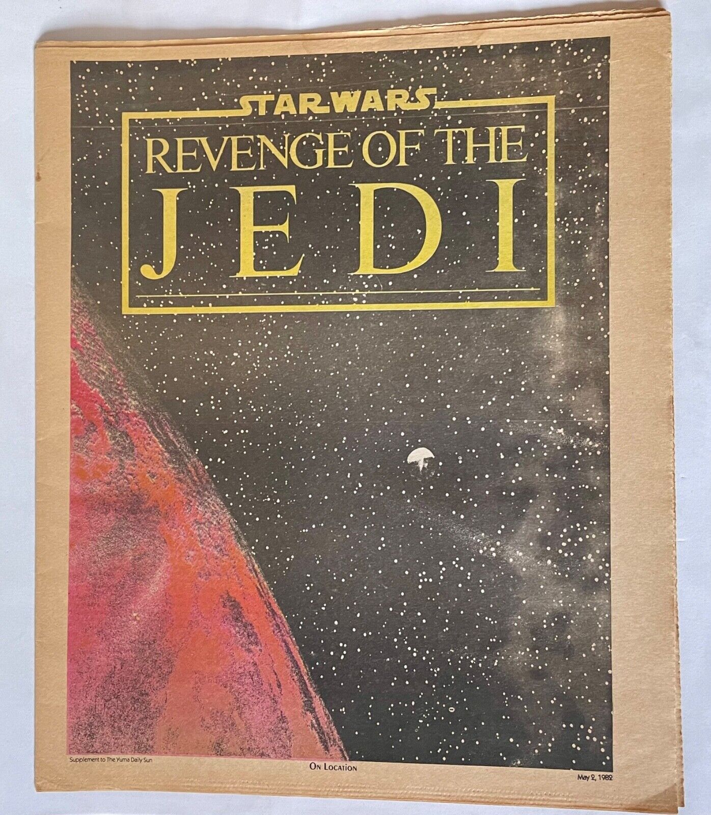 Revenge of the Jedi vintage Yuma daily Sun Newspaper 1982 really rare material