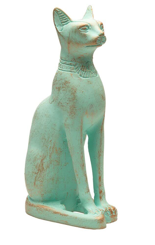 Patina Bastet Cat Statue - Made in Egypt - 5\
