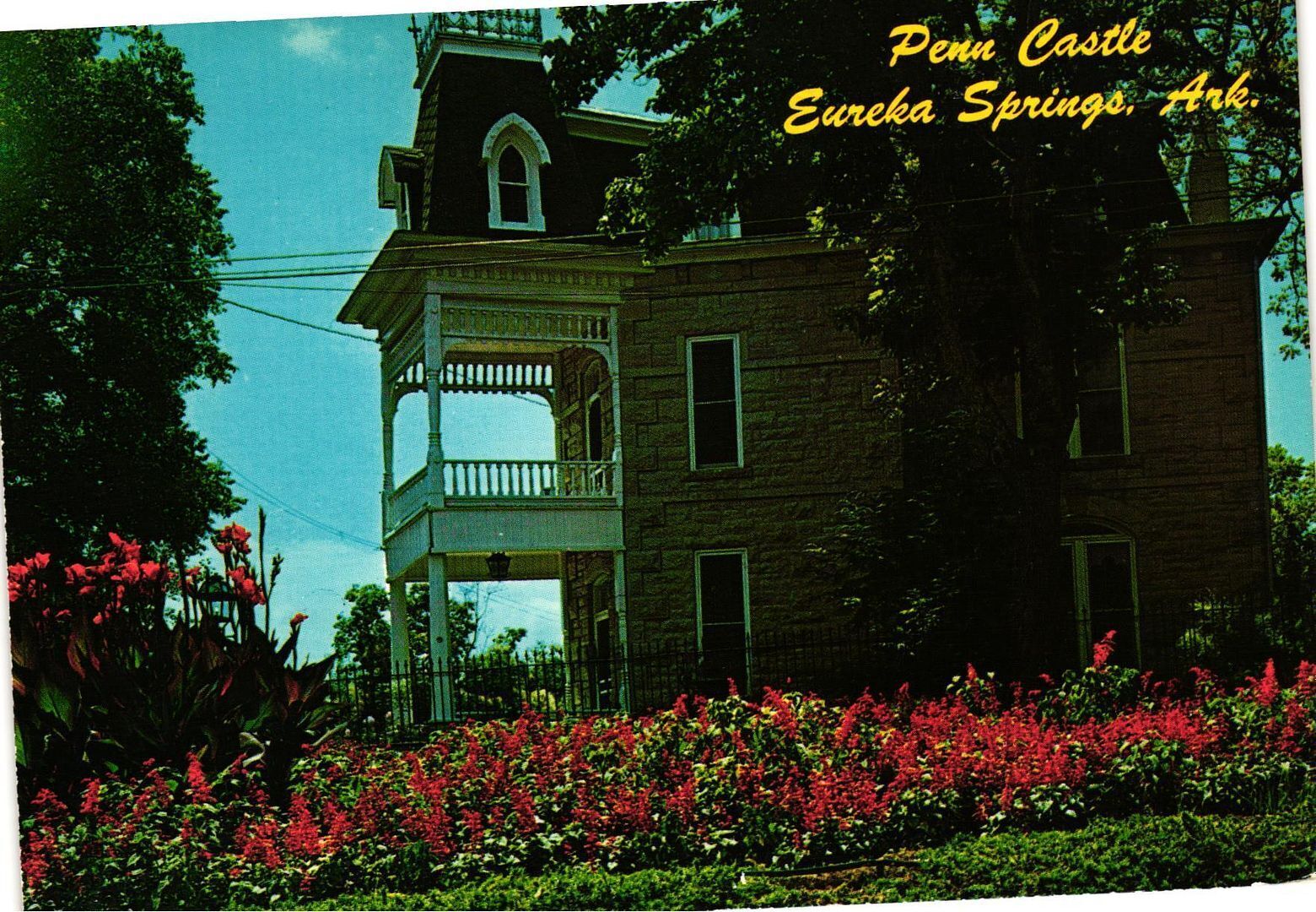 Vintage Postcard 4x6- Penn Castle, Eureka Springs, AR. 1960-80s