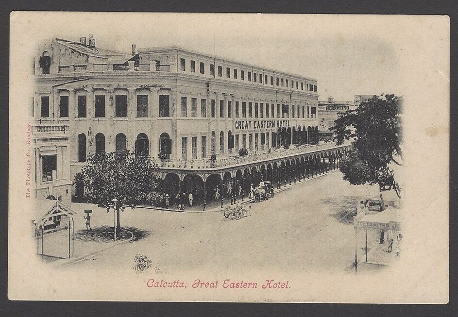 India vintage UB postcard Great Eastern Hotel Calcutta