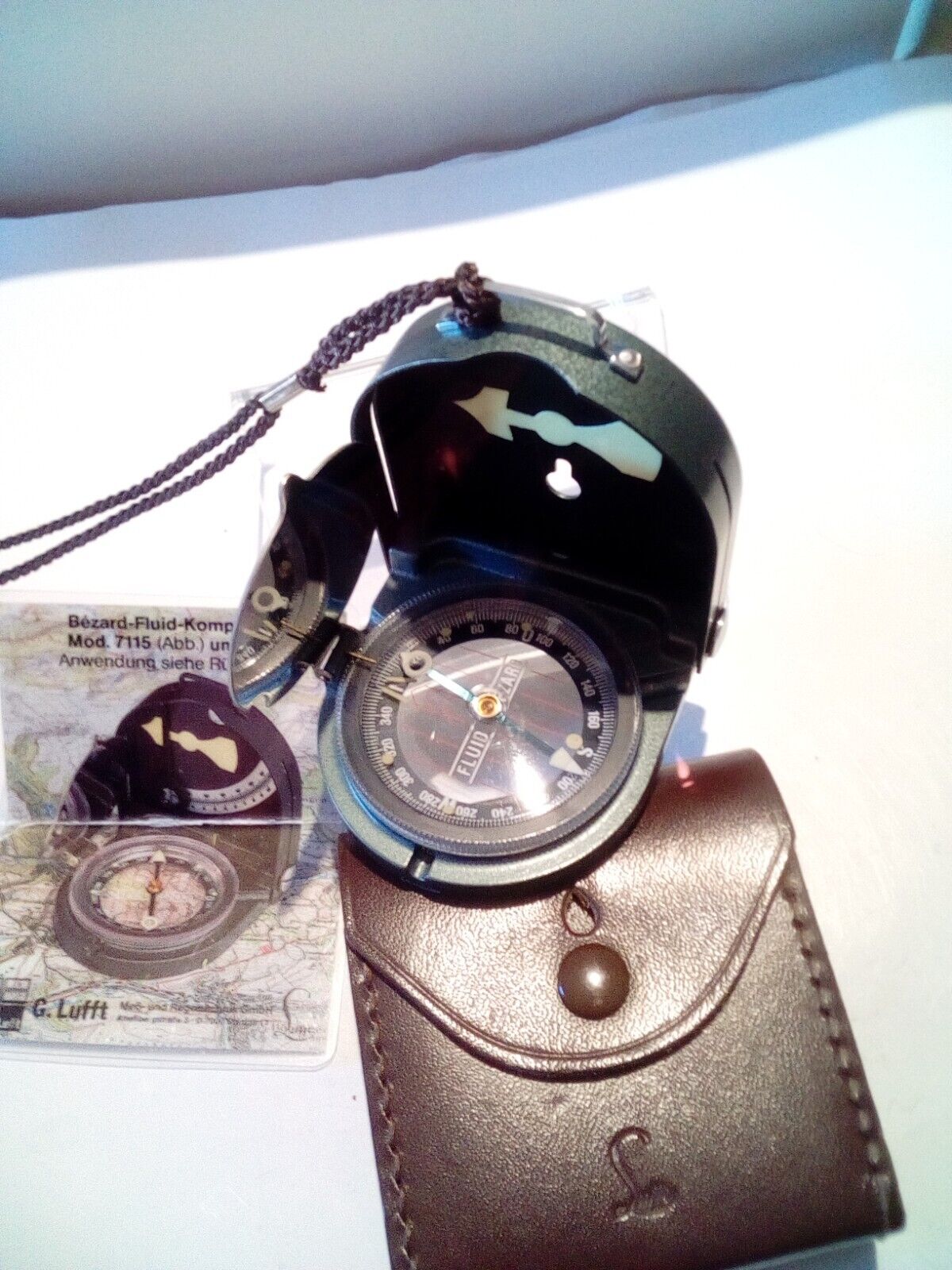 Vintage 50’s Lufft Bezard Fluid Compass in Leather case+Passport IDEAL CONDITION