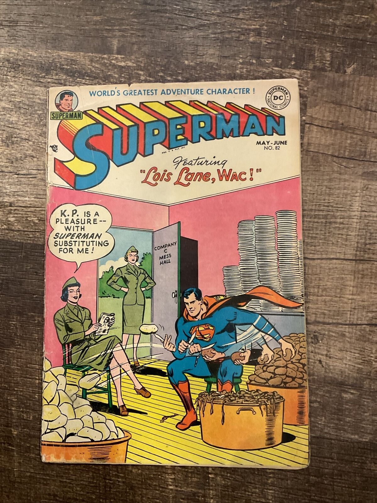 DC 1953 SUPERMAN No. 82 G 2.0 Mr. Mxyztplk App. & Lois Lane Joins the WACs