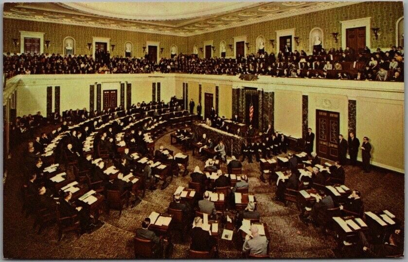 Vintage 1964 U.S. SENATE Postcard U.S. Capitol / Chamber Interior Unused