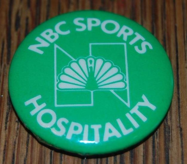 VINTAGE NBC SPORTS HOSPITALITY PIN PINBACK