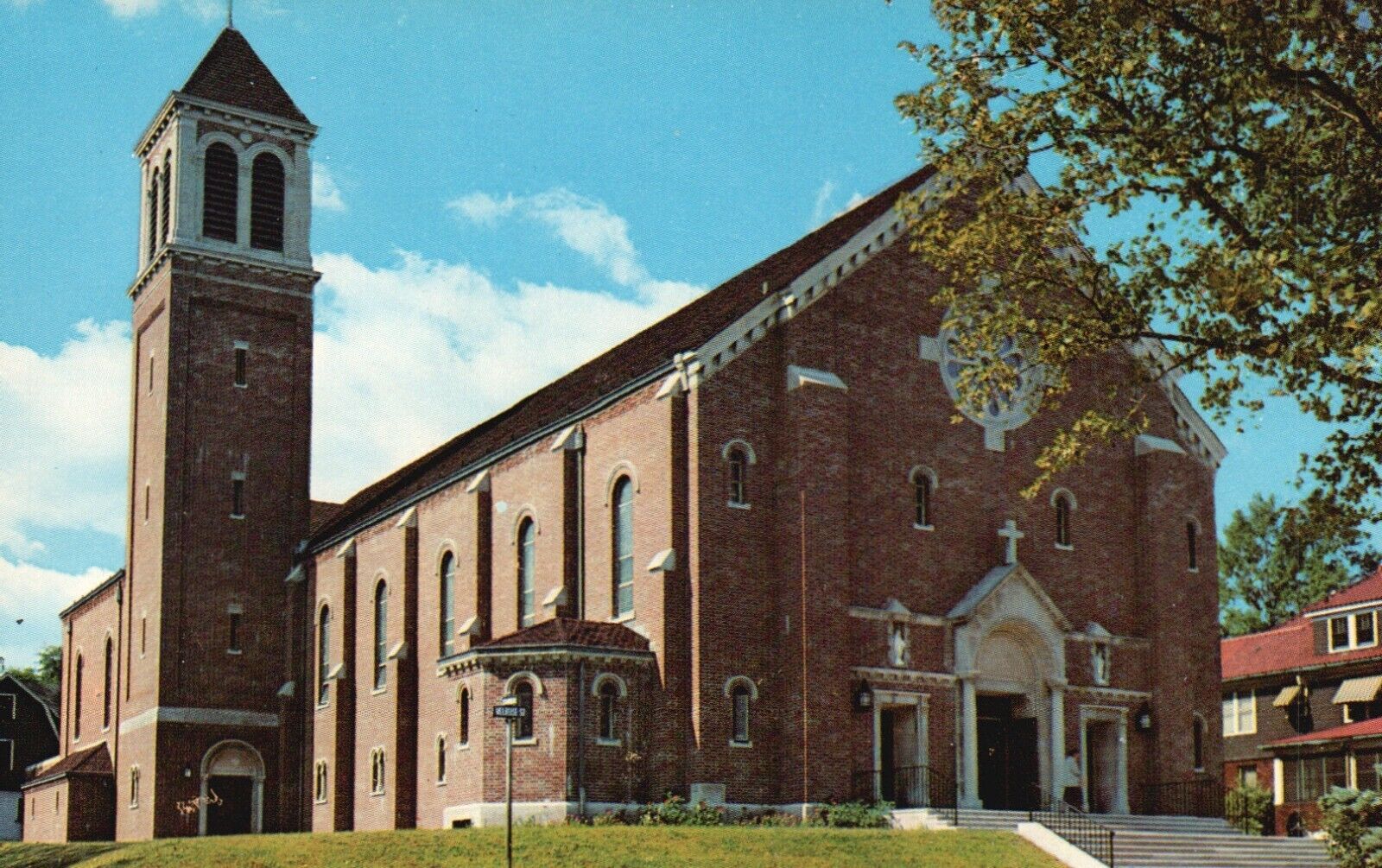 Postcard NJ Nutley New Jersey St Marys Church Chrome Vintage PC J5643