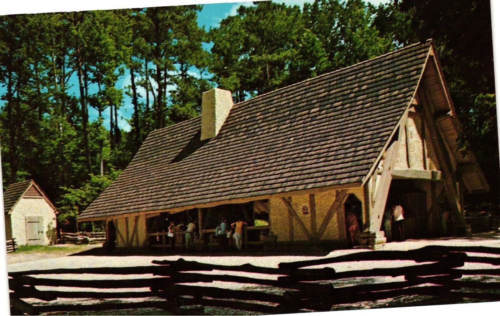 Vintage Postcard- The Jamestown Glasshouse, Colonial National Historical P 1960s