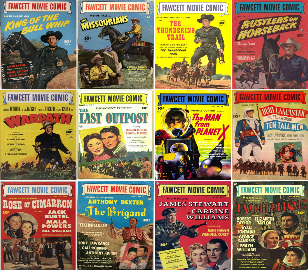 1950 - 1952 Fawcett Movie Comic Book Package - 13 eBooks on CD
