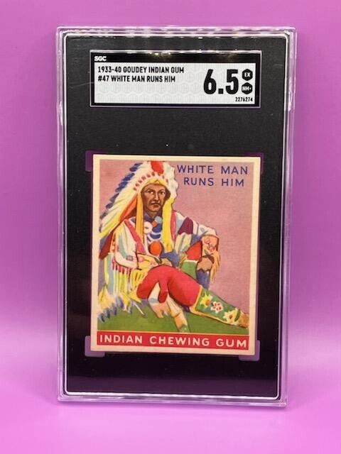 1933 Goudey Indian Gum #47 White Man Runs Him (Series of 96) SGC 6.5 EX-NM+