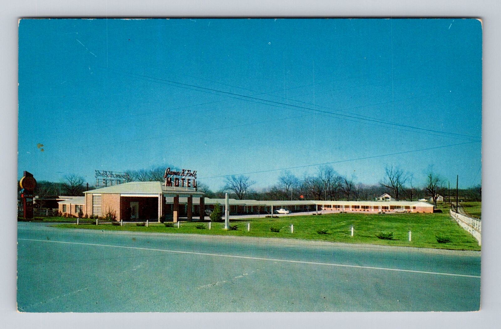 Columbia TN-Tennessee, James K Polk Motel Advertising Vintage Souvenir Postcard