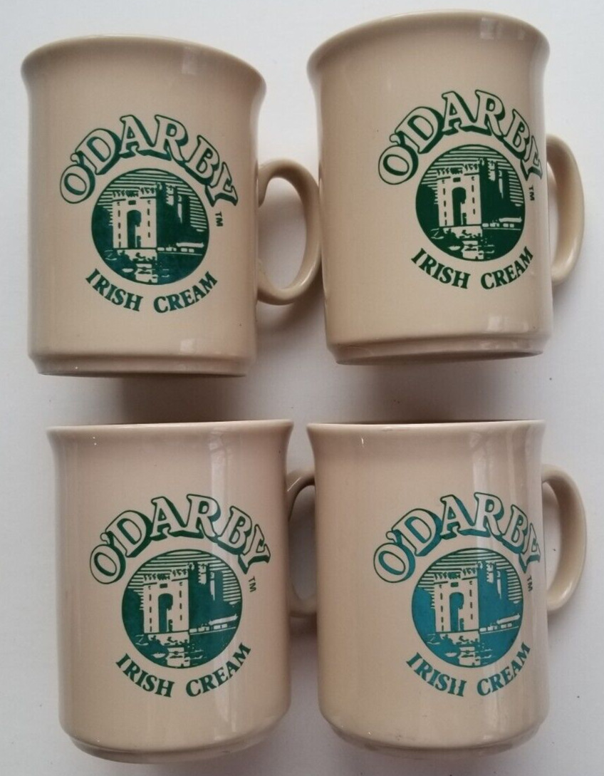 4  O\'Darby Irish Cream Coffee Mugs County Cork Ireland Made in England