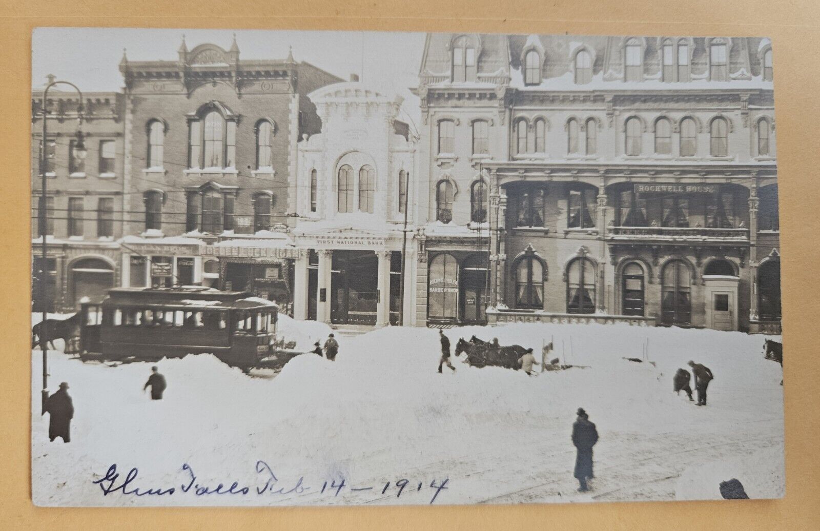 1914 Glens Falls Saratoga Troy Warrensburg TROLLEY RPPC New York PHOTO Post Card