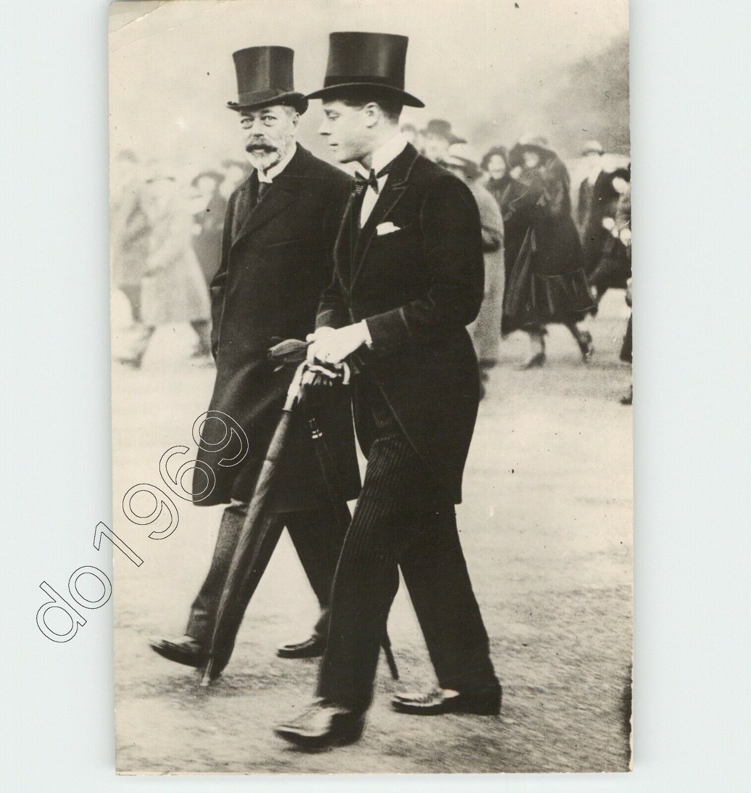 KING EDWARD II & PRINCE Of WALES Leave BUCKINGHAM PALACE Vtg 1922 Press Photo