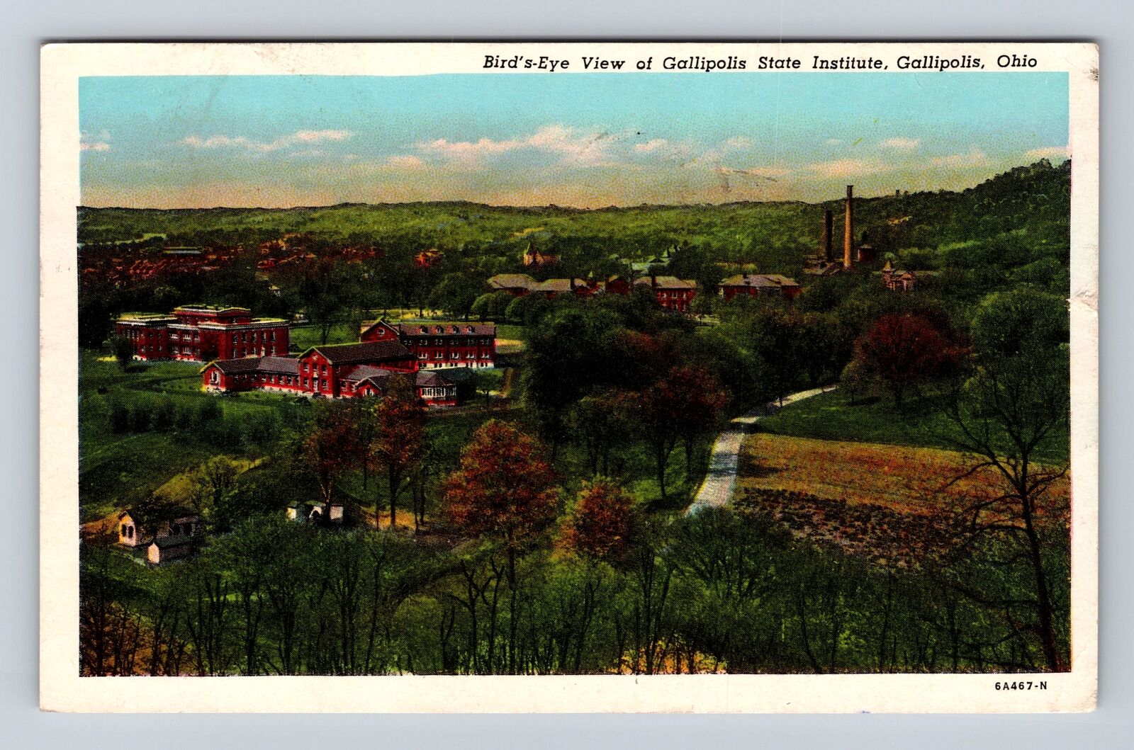 Gallipolis OH-Ohio Hospital for Epileptics Institute, Vintage c1954 Postcard