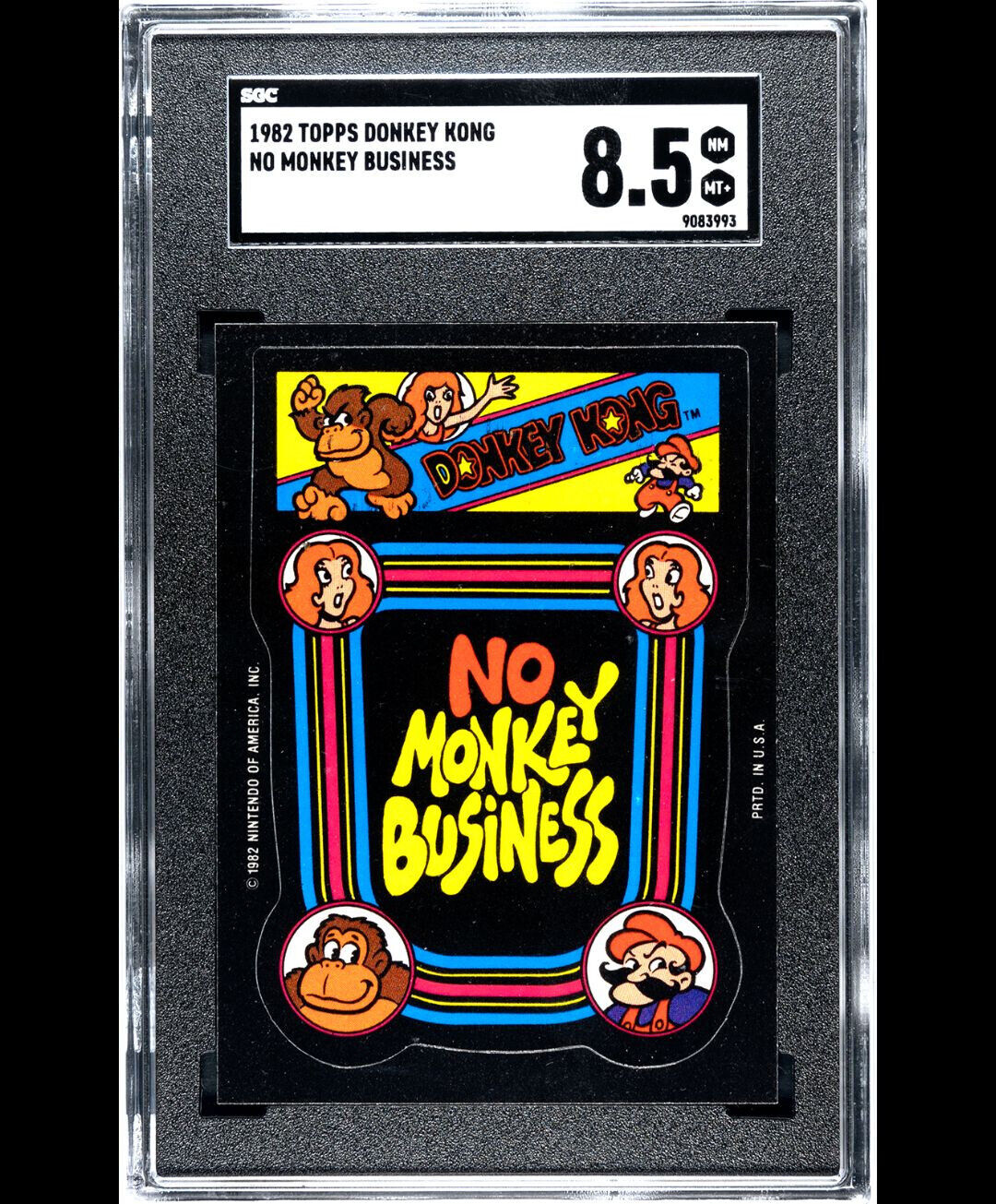 1982 Topps Donkey Kong No Monkey Business SGC 8.5 NM-MT+