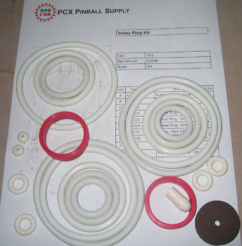 1976 Gottlieb Volley Pinball Rubber Ring Kit