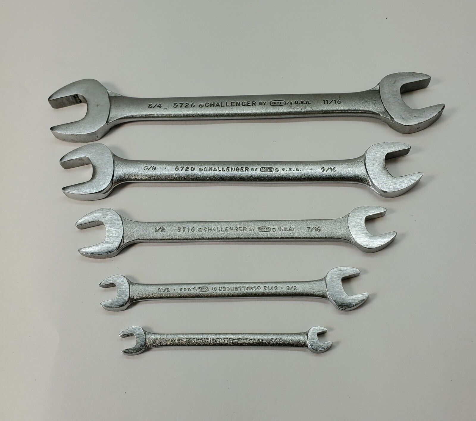 Challenger By Proto USA SAE Combination Wrench Set Open End