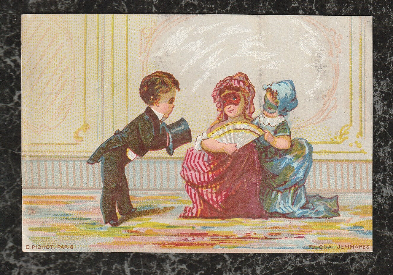 1876 Victorian French Trade Card E Pichot Printer Paris Philadelphia Exhibition
