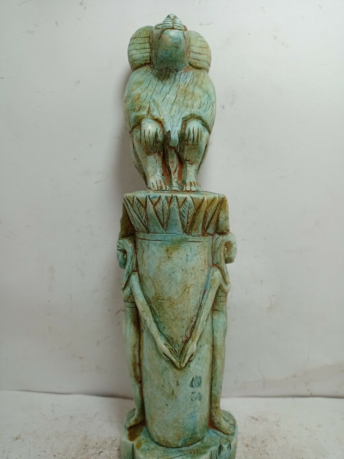 RARE ANTIQUE ANCIENT EGYPTIAN Statue Baboon Isis Protection 1675-1620 Bc