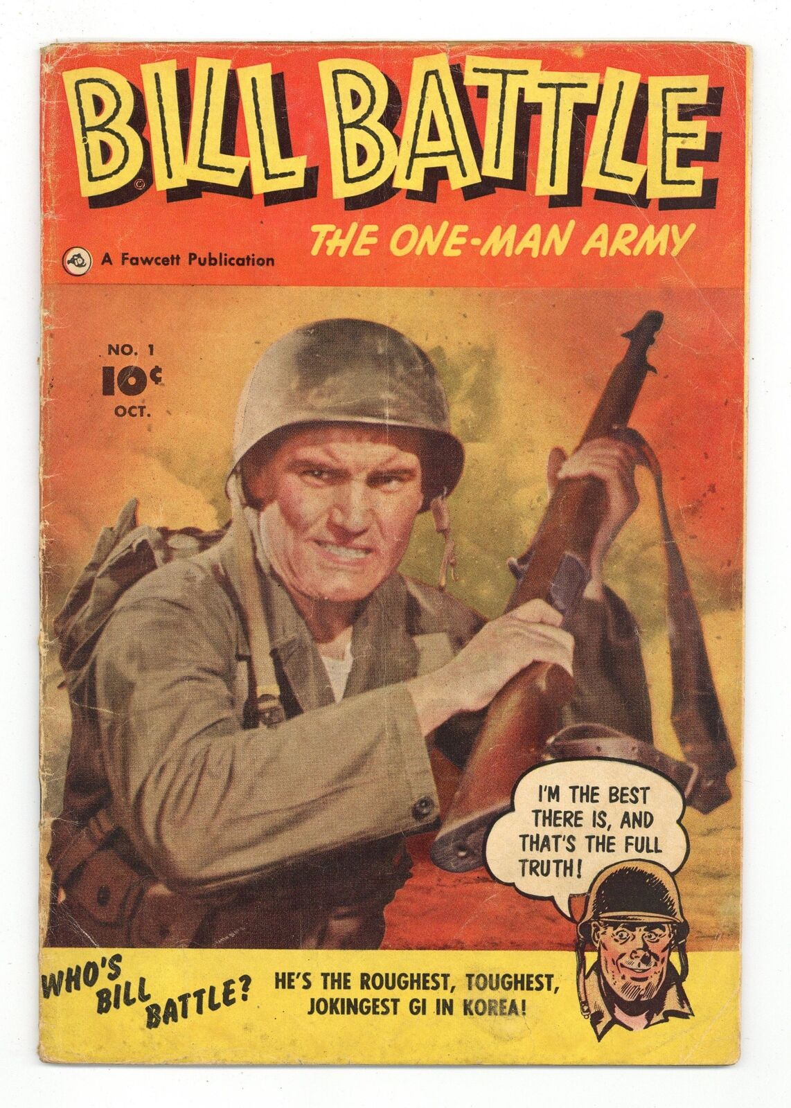 Bill Battle The One Man Army #1 VG- 3.5 1952