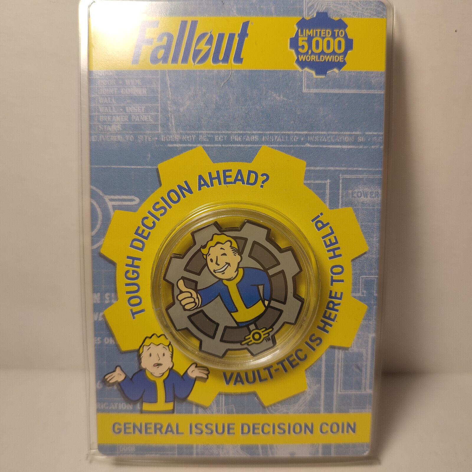 Fallout Pip Boy Vault Tech Flip Coin Official Bethesda Collectible Pin Badge