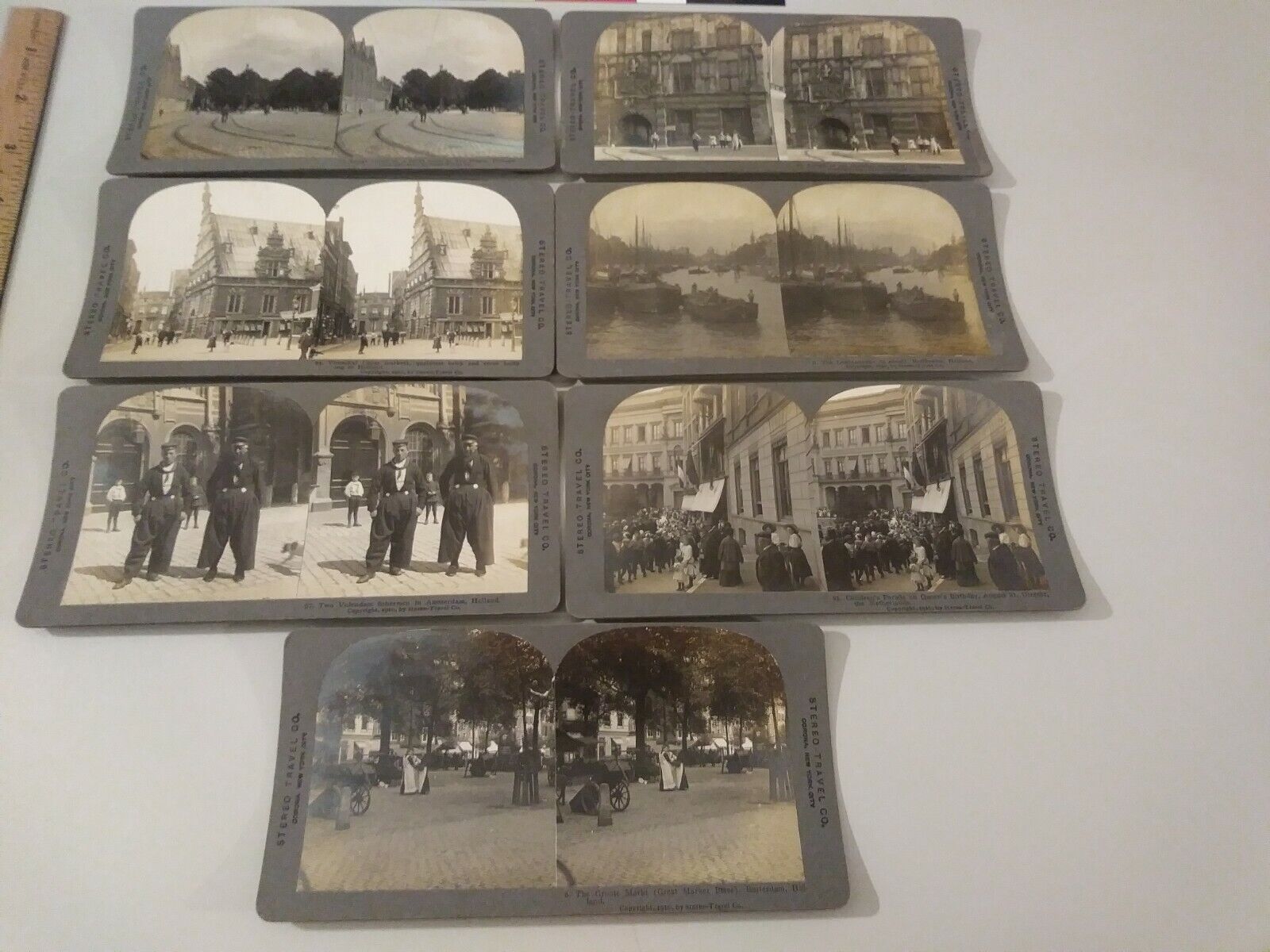 (7) Holland Netherlands Stereo-Travel Stereoview Photos