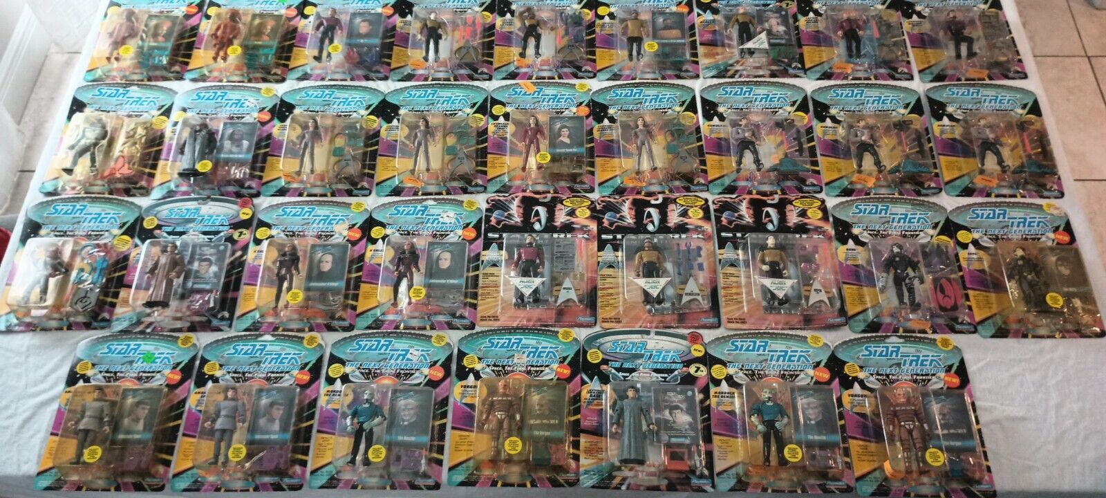 Lot Of 34 Playmates Classic Star Trek TNG Action Figures Brand New Sealed RARE