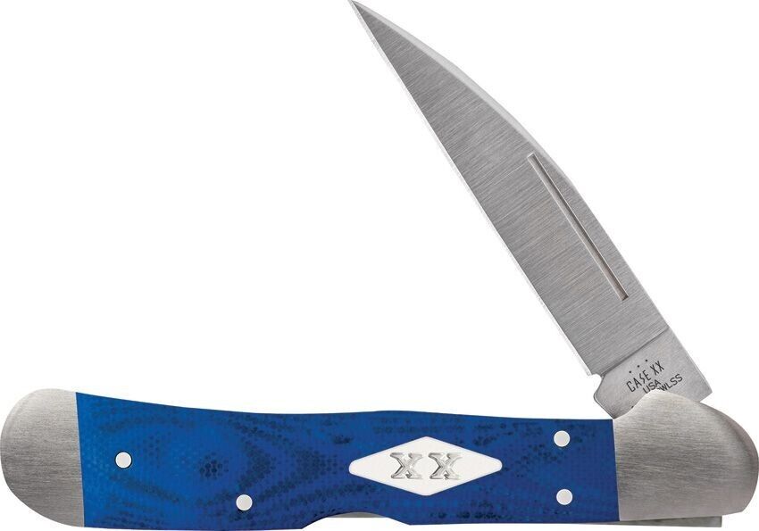 CASE XX KNIFE - COPPERLOCK - {NEW} BLUE G10 HANDLES  #16756  - 4 1/4\