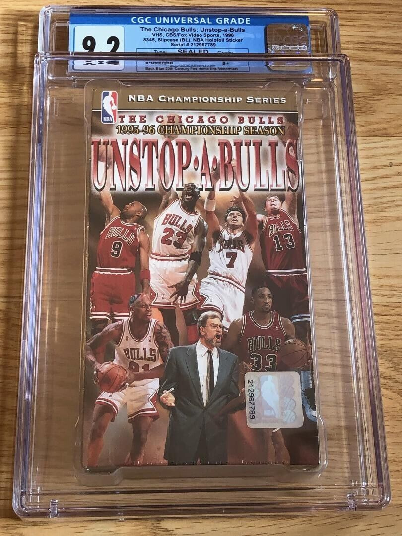 1996 The Chicago Bulls VHS Tape CGC 9.2 A+