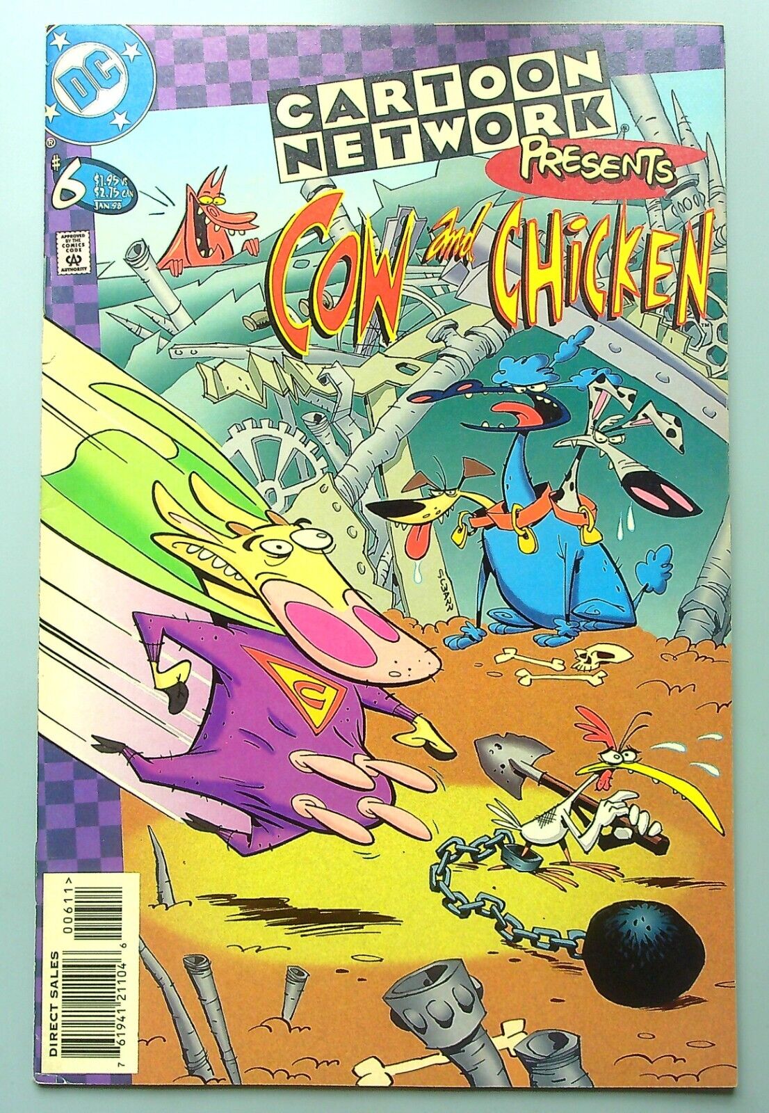 Cartoon Network Presents #6 ~ DC 1998 ~ COW AND CHICKEN Glenn Barr VF
