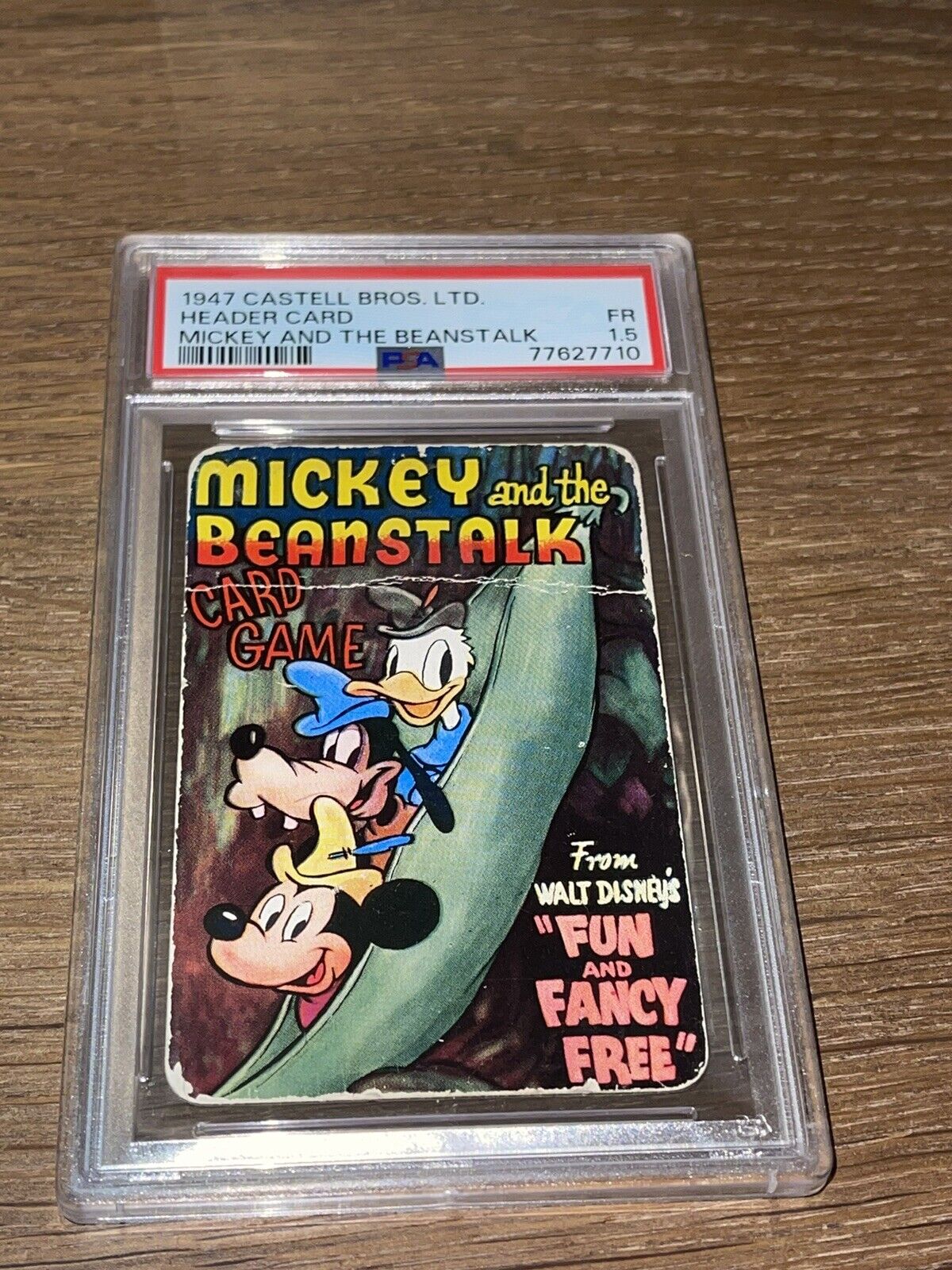 1947 CASTELL BROS. LTD. 🎥 HEADER CARD MICKEY & THE BEANSTALK MICKEY MOUSE CARD