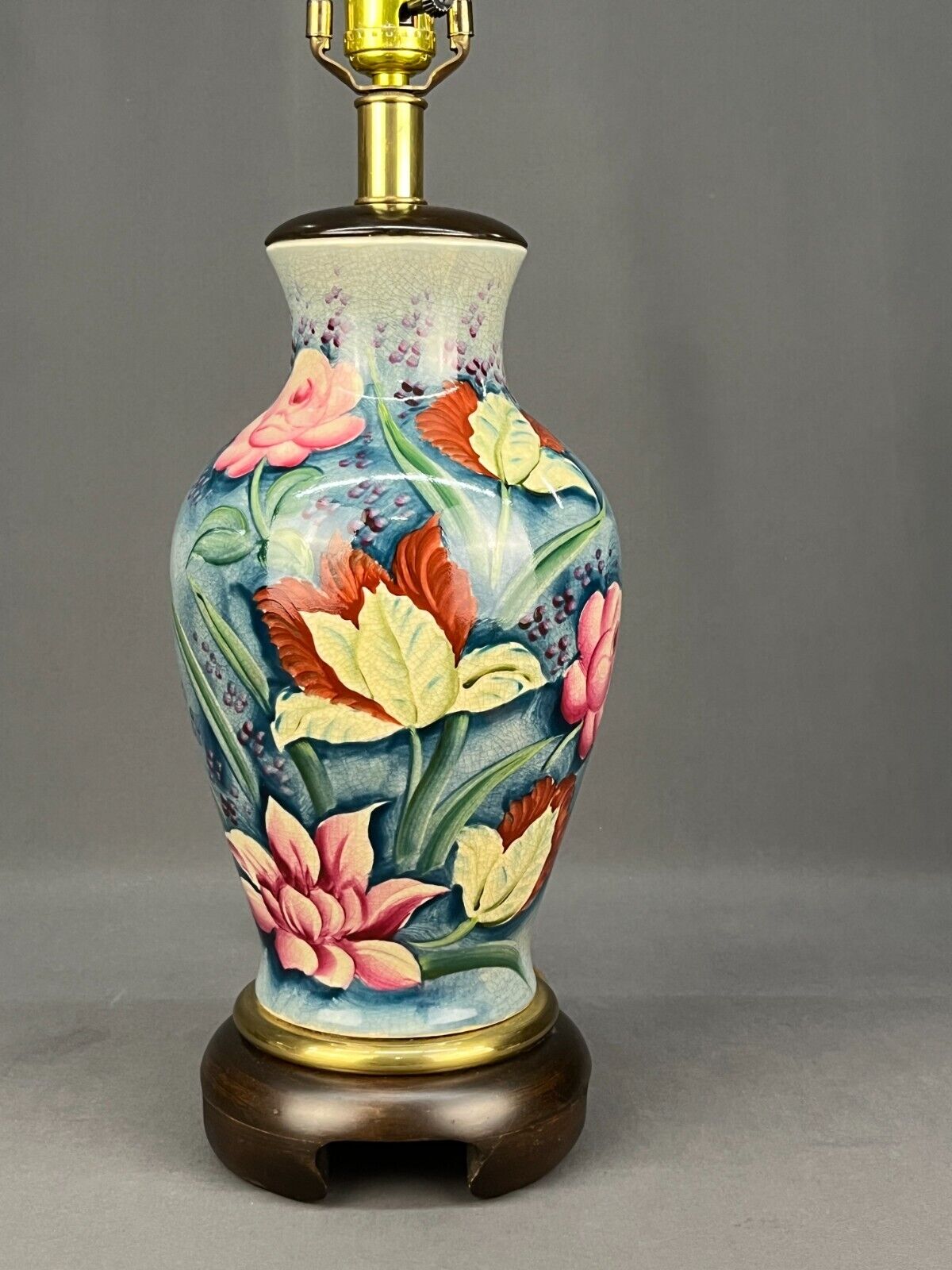 Vtg Frederick Cooper Porcelain Hand Painted Floral Ginger Jar 28\