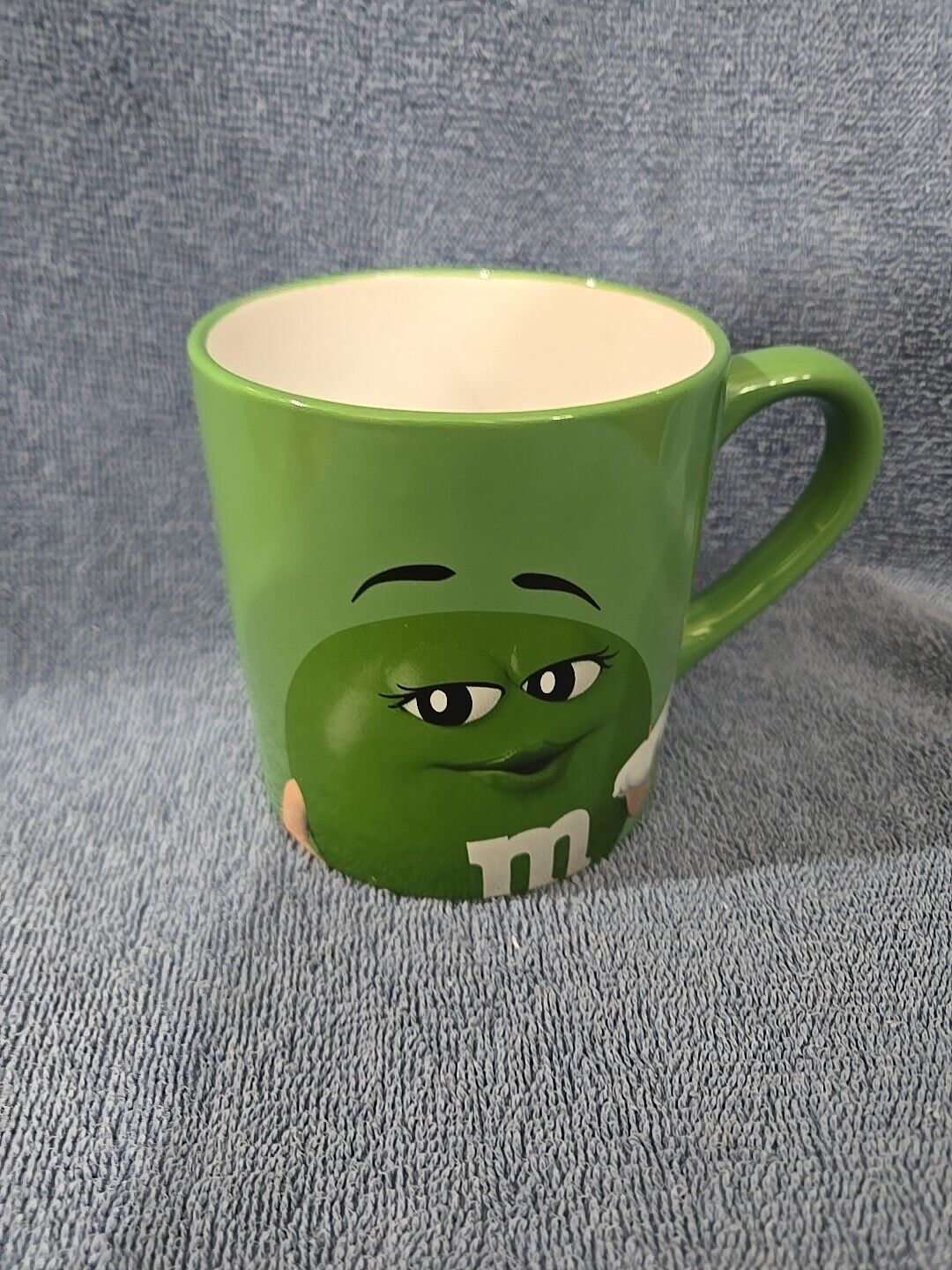 Sexy Green M&M’s Eat Your Heart Out, Darling Large Ceramic Coffee Mug Tea Cup