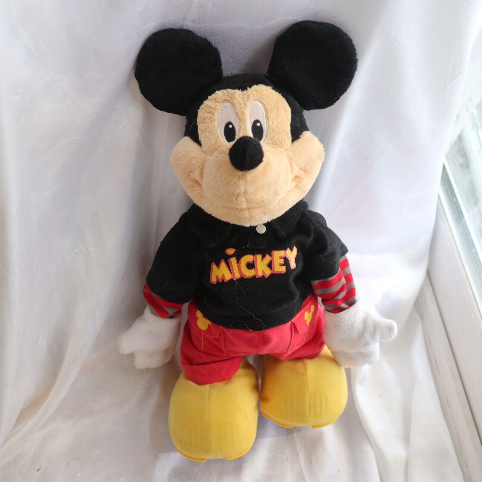 Walt Disney Plush Stuffed Animal toy Walking Talking Mickey Mouse Mattel Fisher