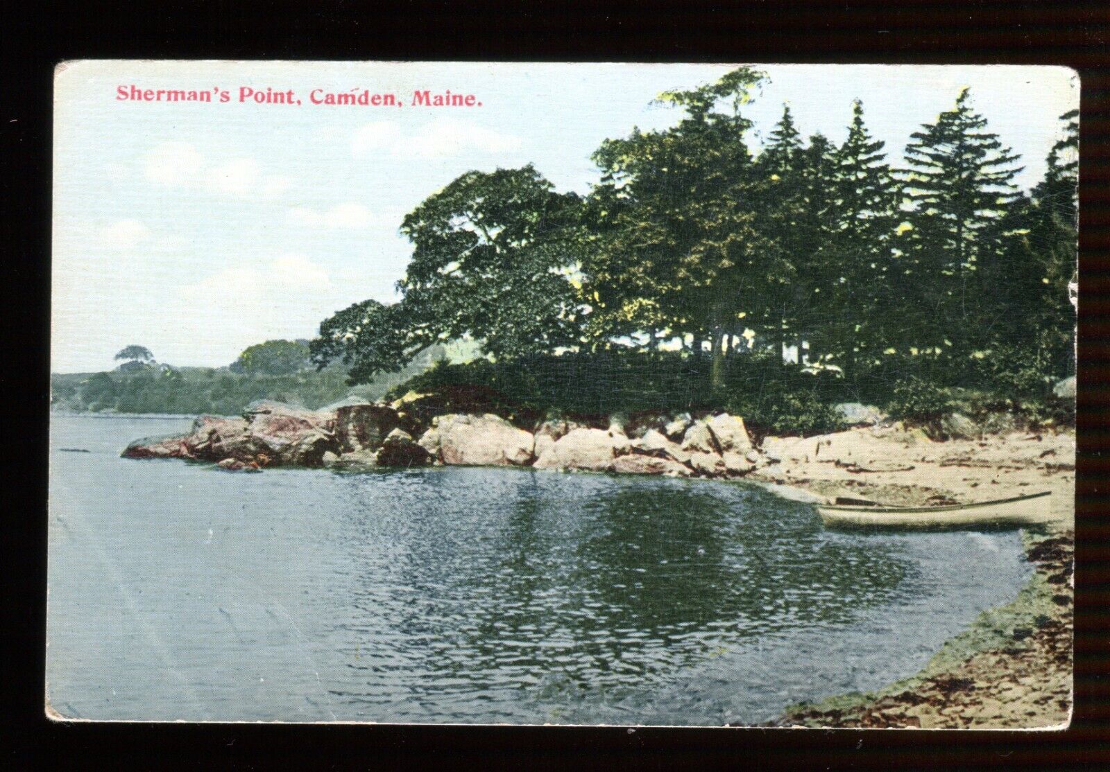 VINTAGE  POSTCARD OF SHERMAN'S POINT CAMIDEN,MAINE UNPOSTED