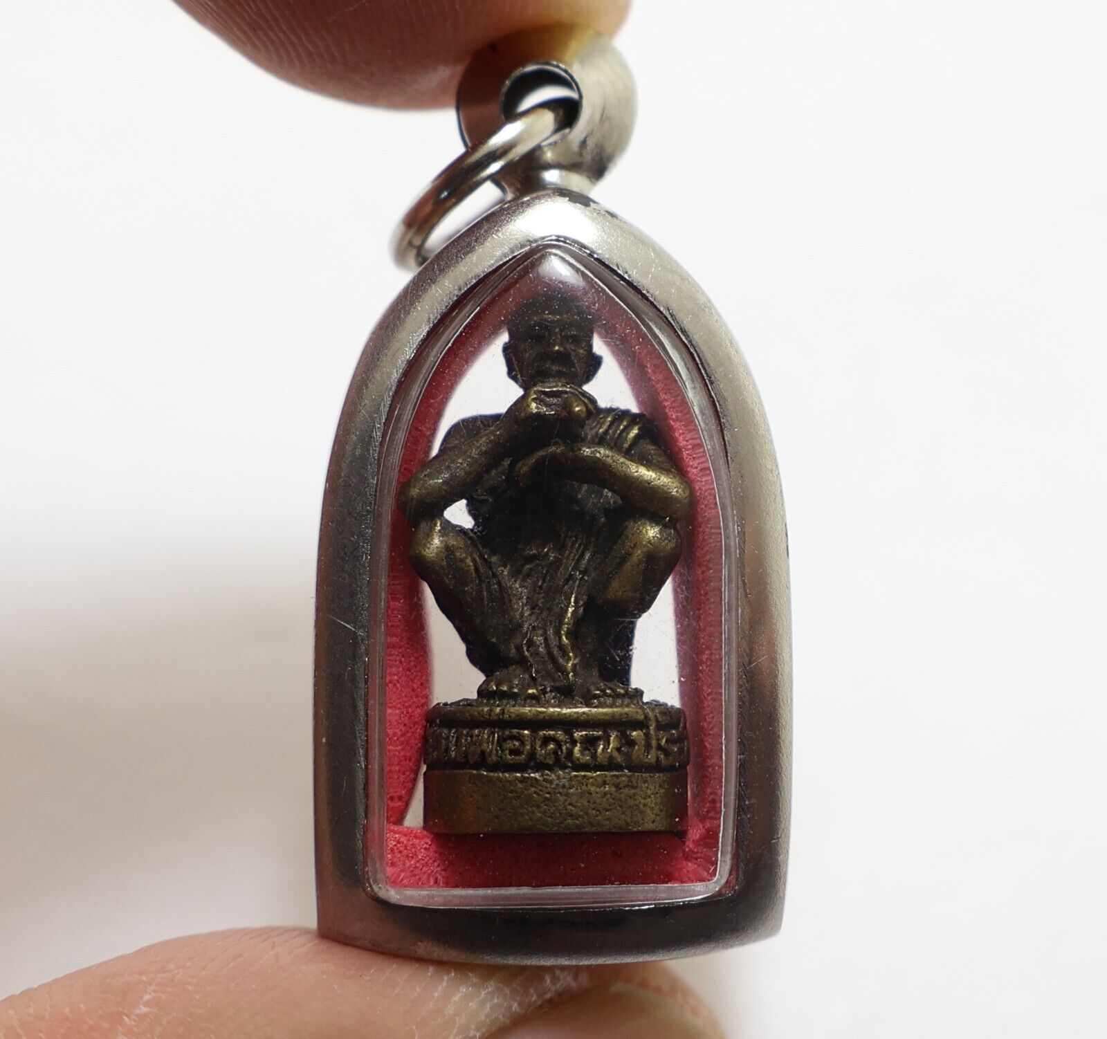 LP KOON SMALL AMULET BLESSED 1989 MULTIPLY MONEY RICH THAI BUDDHA LUCKY PENDANT