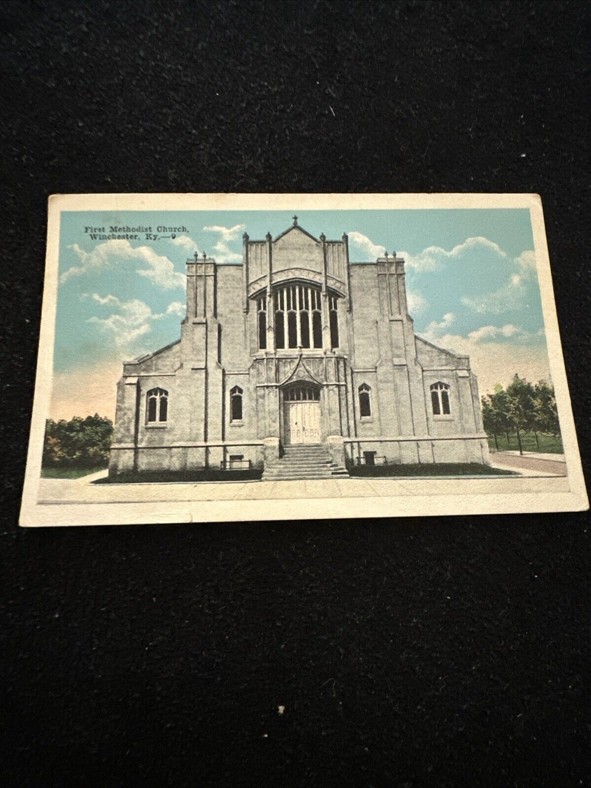 Winchester Kentucky First Methodist Church Vintage Souvenir Postcard 1927 View