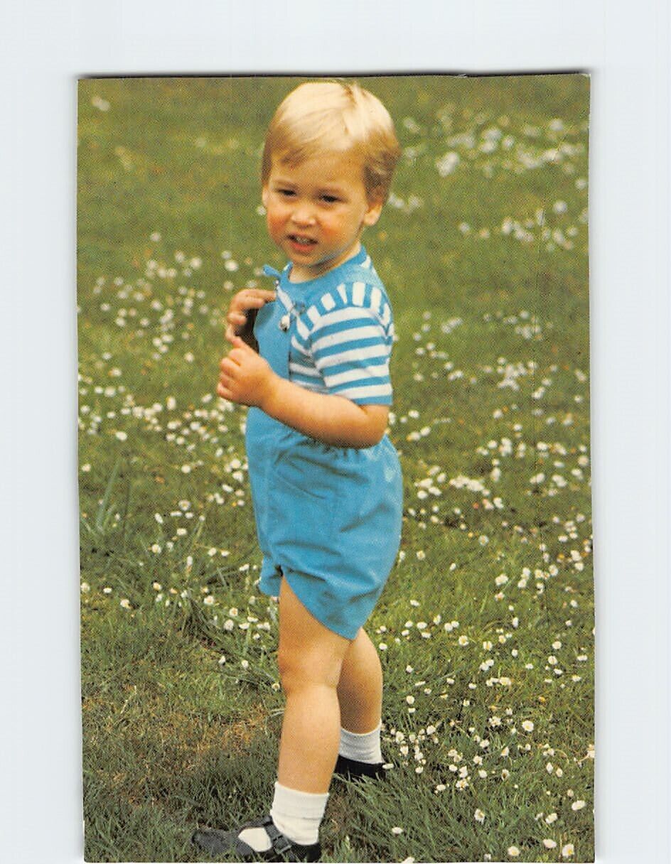 Postcard HRH Prince William of Wales on his second birthday Wales
