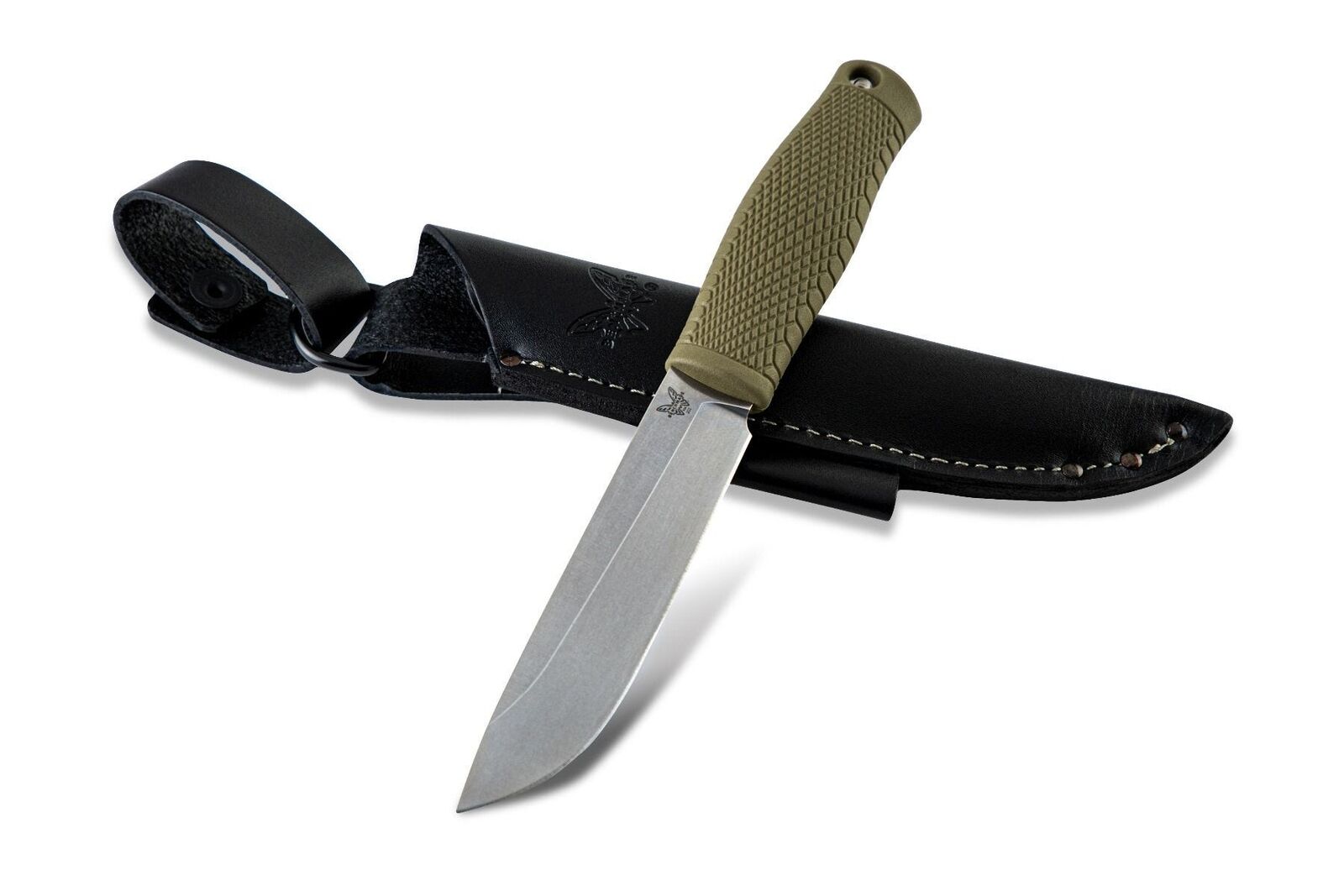 Benchmade Knives Leuku Fixed Blade Knife 202 CPM-3V Tool Ranger Green Santoprene