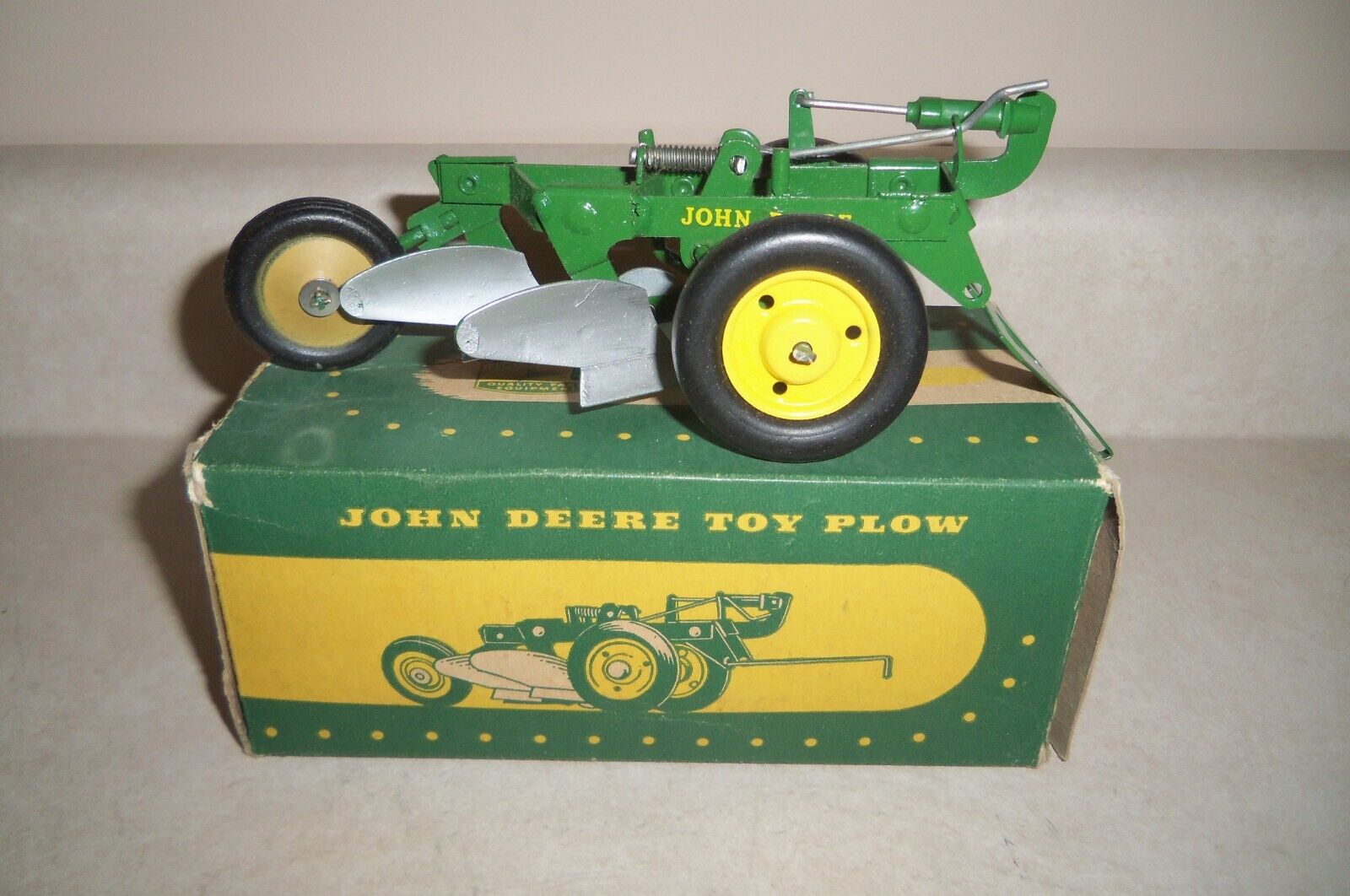 JOHN DEERE 2 BOTTOM PLOW in BOX ERTL ESKA Vintage Farm Toy