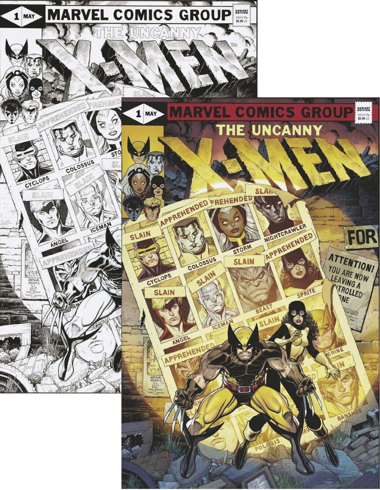 X-Men Legends #1 Art Adams Uncanny X-Men #141 Homage Exclusive Set Marvel 2022