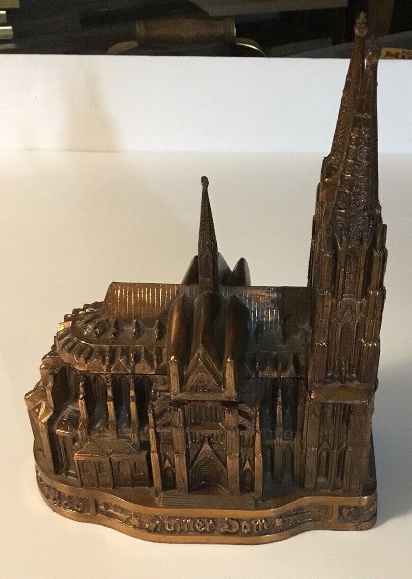 Vintage Statue Of Cologne Cathedral Germany Church Saint Peter Music/Jewelry Box