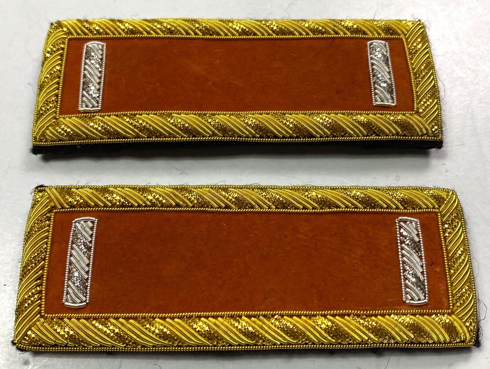 INDIAN WARS US ARMY M1887 CAVALRY 1ST LIEUTENANT TUNIC SHOULDER BOARDS W/CILPS