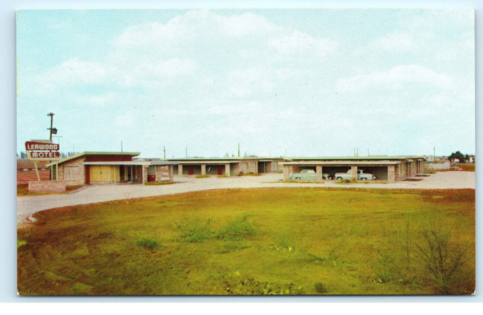 Hobbs New Mexico NM Leawood Motel 1301 E B\'way Vintage Postcard F14